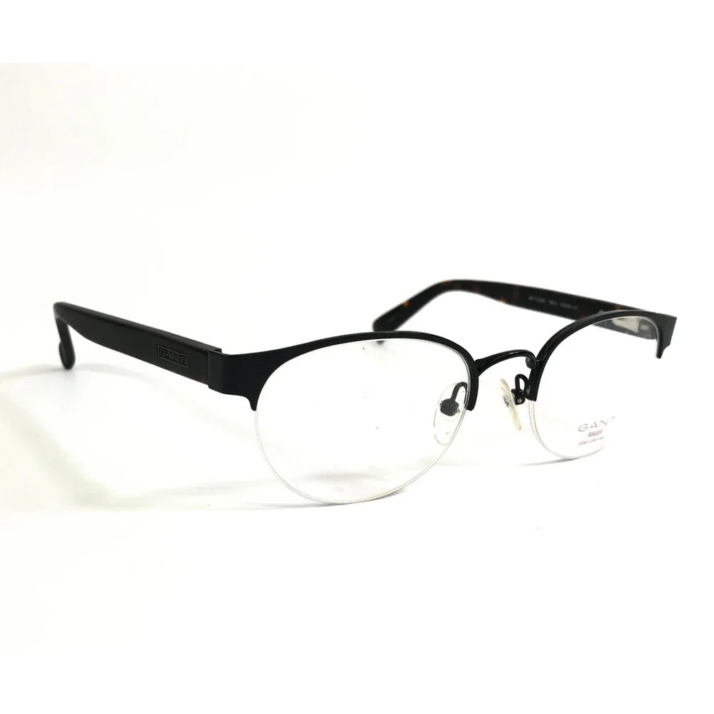 GANT Rugger Eyeglasses Frames GR TILDEN SBLK Satin Black Half Rim 49-20-140